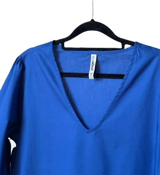 Delicioso vestido de algodón cobalto talla 40 – photo 6